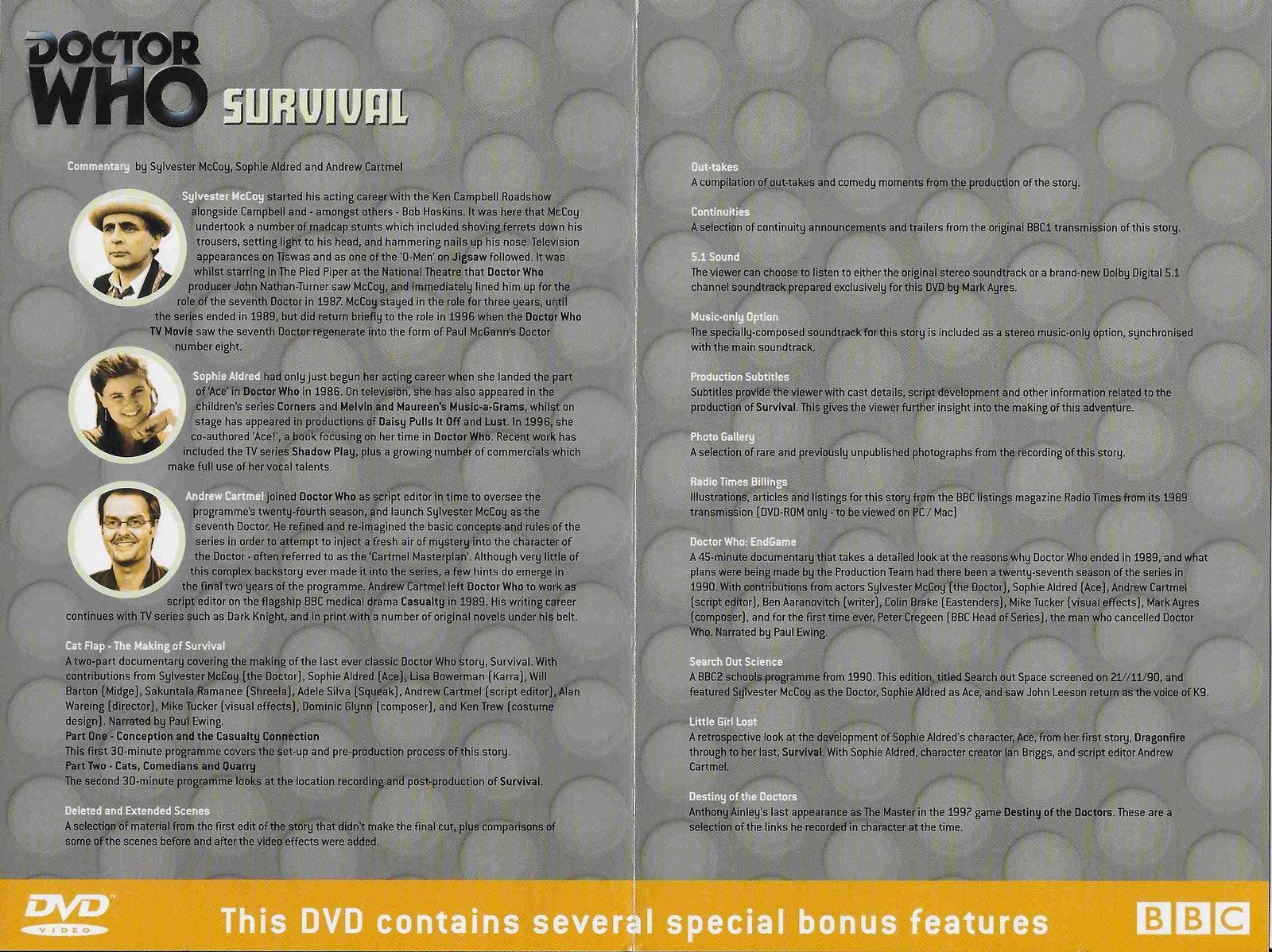 Inserts from BBCDVD 1834